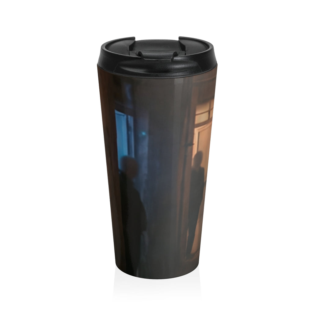 Stainless Steel Travel Mug - Shadowed Alleyway Mystery Art...
