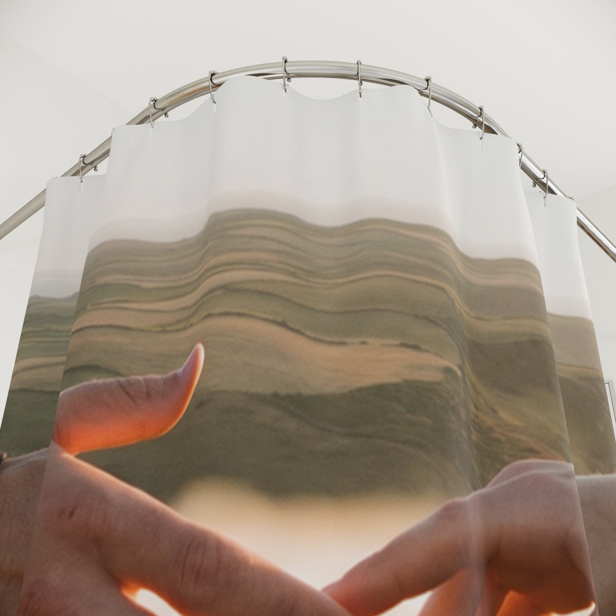 Shower Curtains - The Infinite Touch | Ethereal Coastal Art...