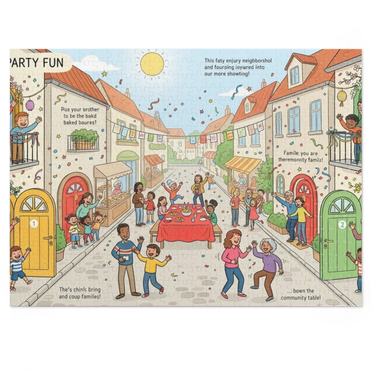 Jigsaw Puzzle with Tin - Street Party Fun Storybook... |...