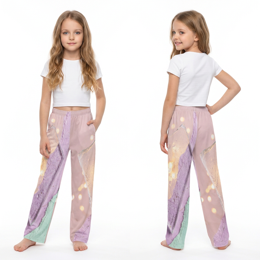 Pantalones de descanso para niños - Pastel Mineral Prism