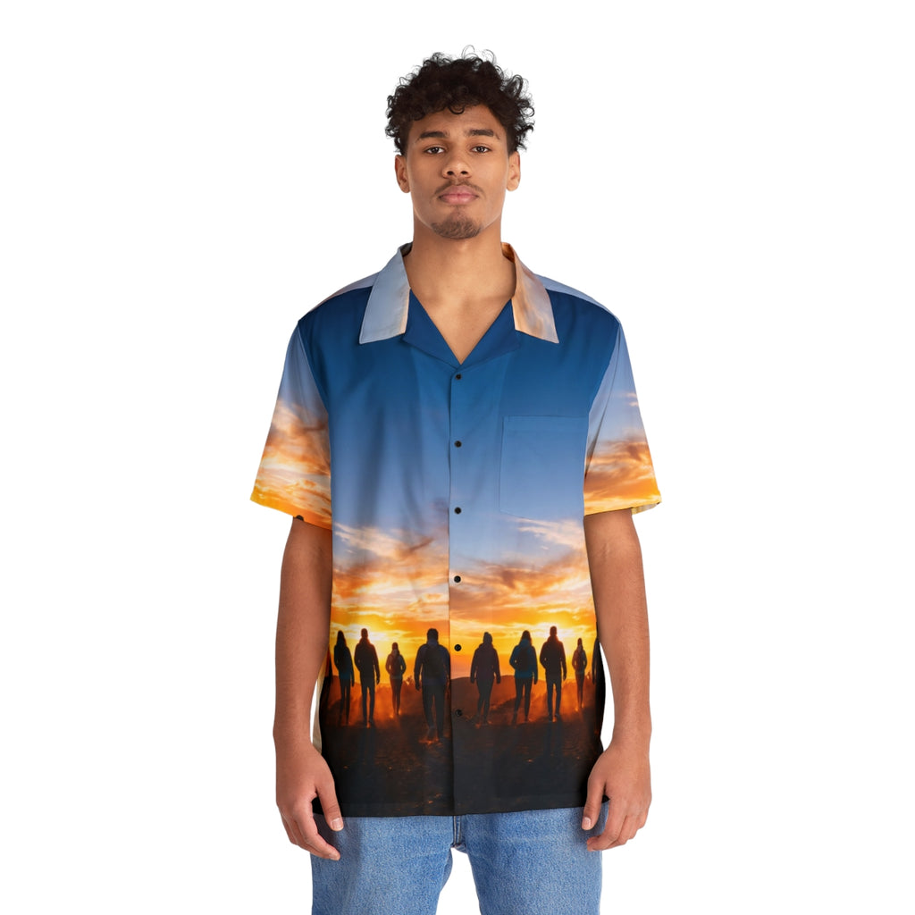 Men's Hawaiian Shirt - Sunset Ridge | Echovira Gallery