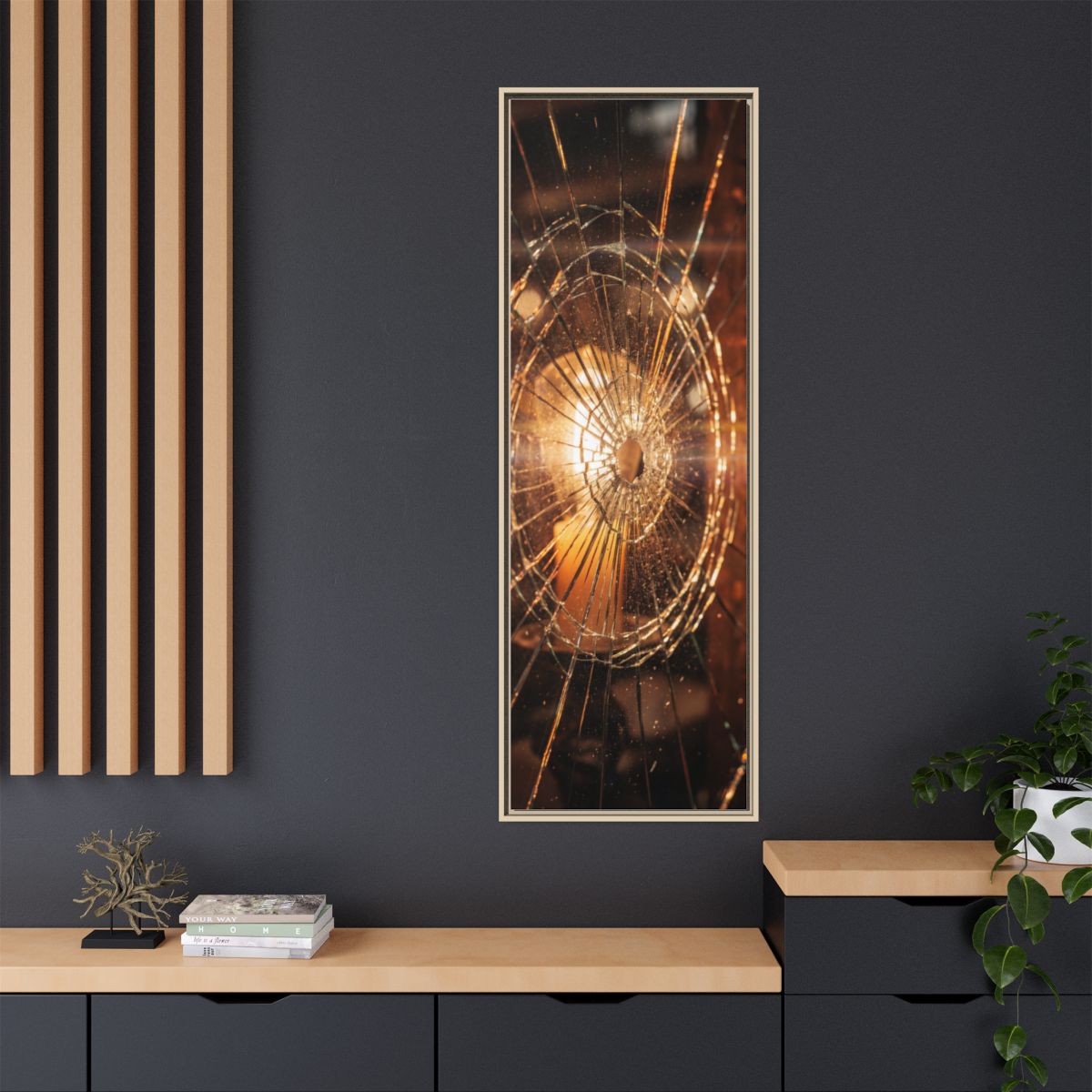 Framed Matte Canvas - Shattered Glass