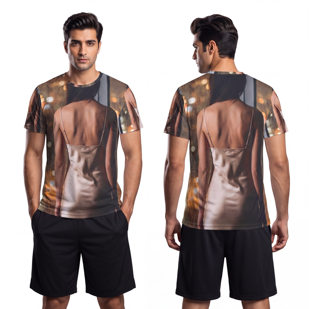 Men's Sports Jersey - Shimmering City Grid | Echovira...