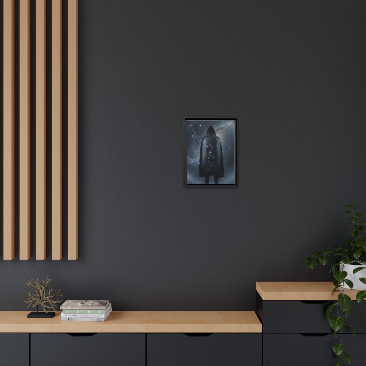 Framed Matte Canvas - Cosmic Sentinel — Black / 1.25" (8×10...