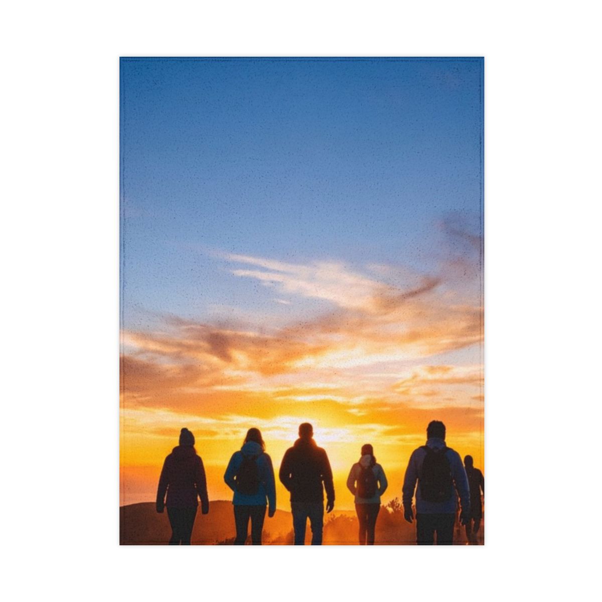 Toddler Blanket - Sunset Mountain Trail | Echovira Gallery