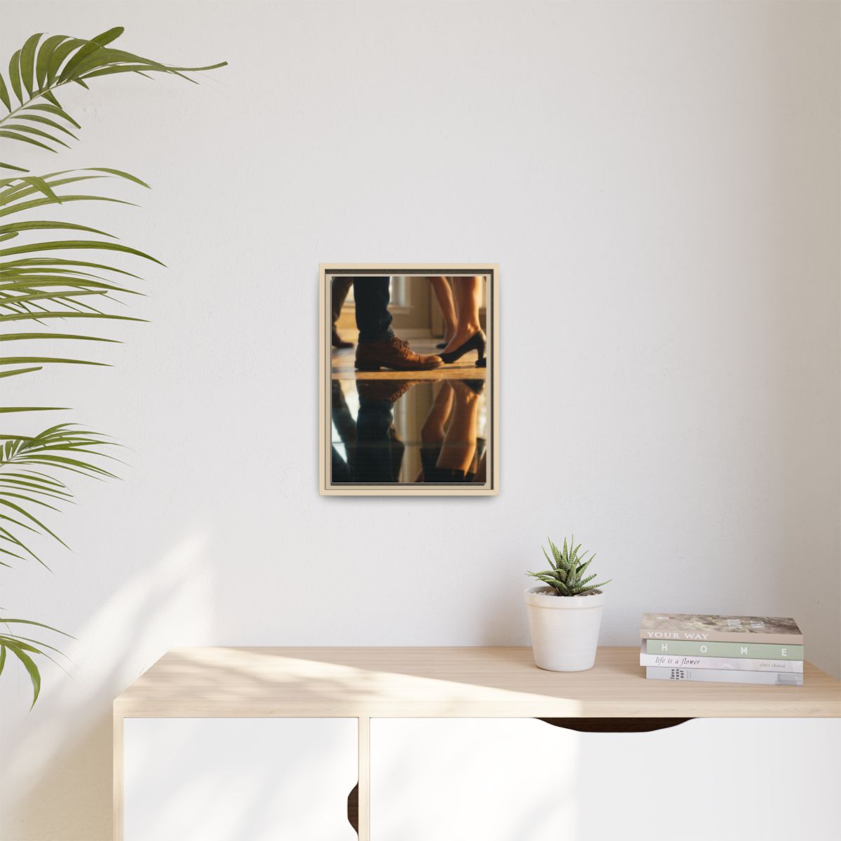 Matte Canvas, Framed - Golden Hour Reflections Cinematic Art...