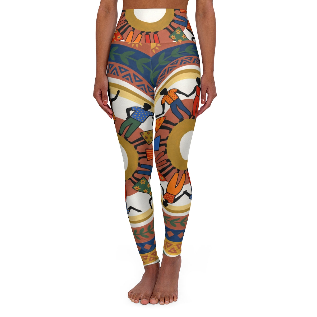 High Waisted Yoga Leggings - Unity Mandala Art | Echovira...