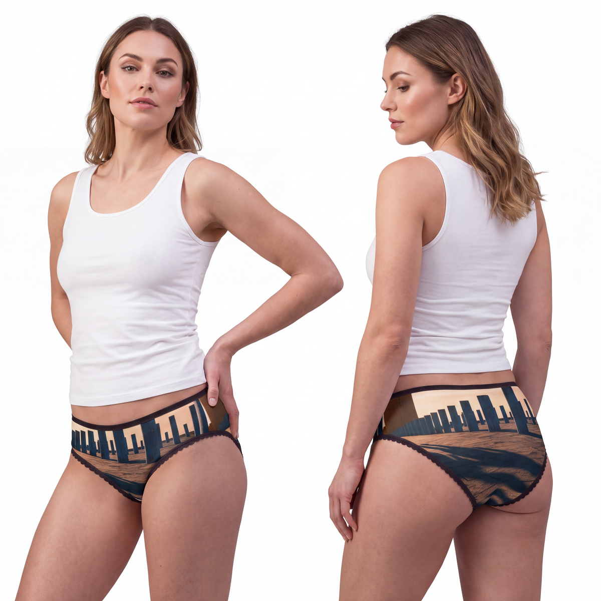 Women's Briefs - Sunset Ancient Pillars | Echovira Gallery