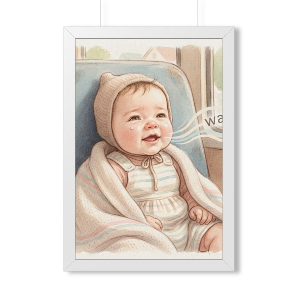 Framed Vertical Poster - Sweet Baby — White (11×14, 12×16......