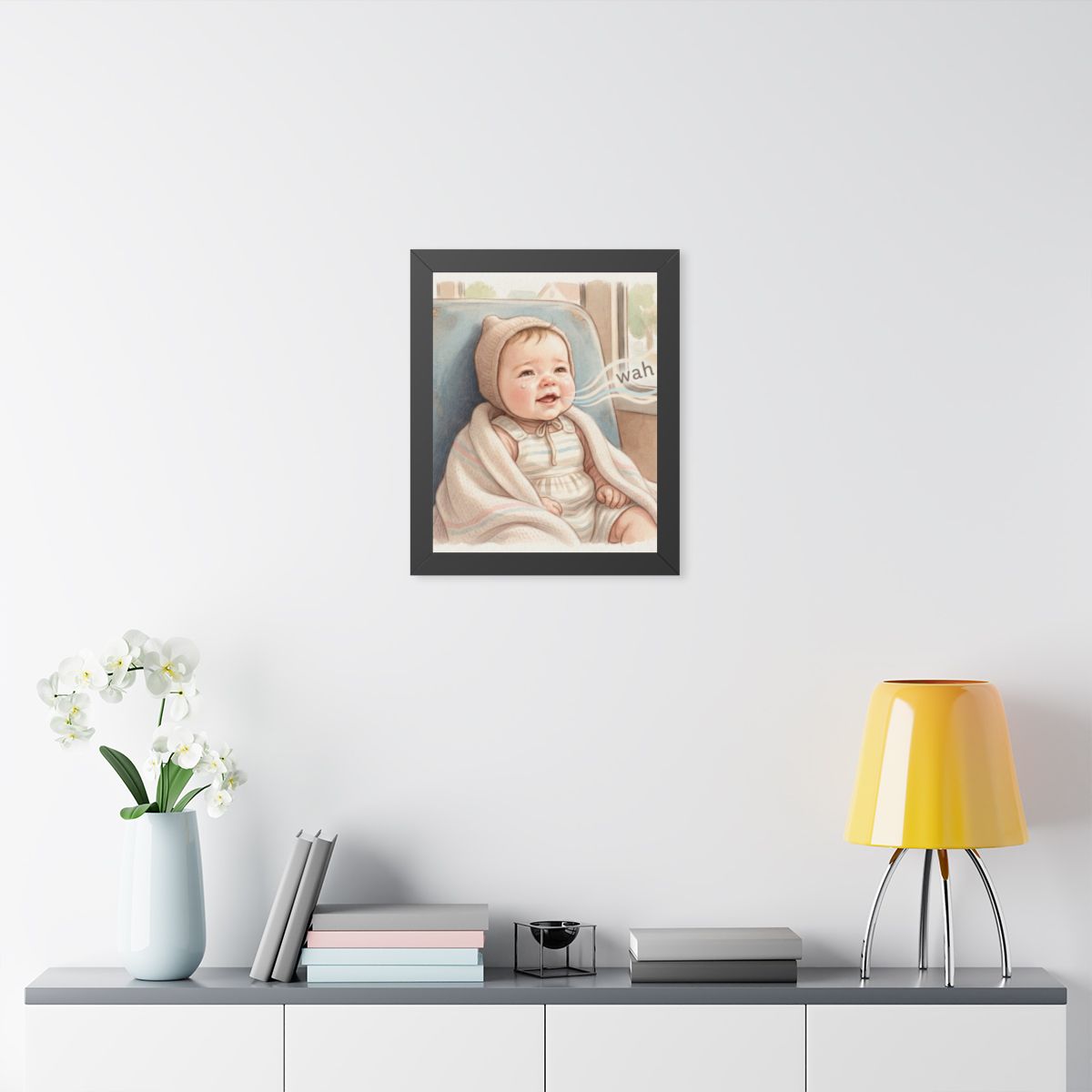 Framed Vertical Poster - Sweet Baby — Black (11×14, 12×16......