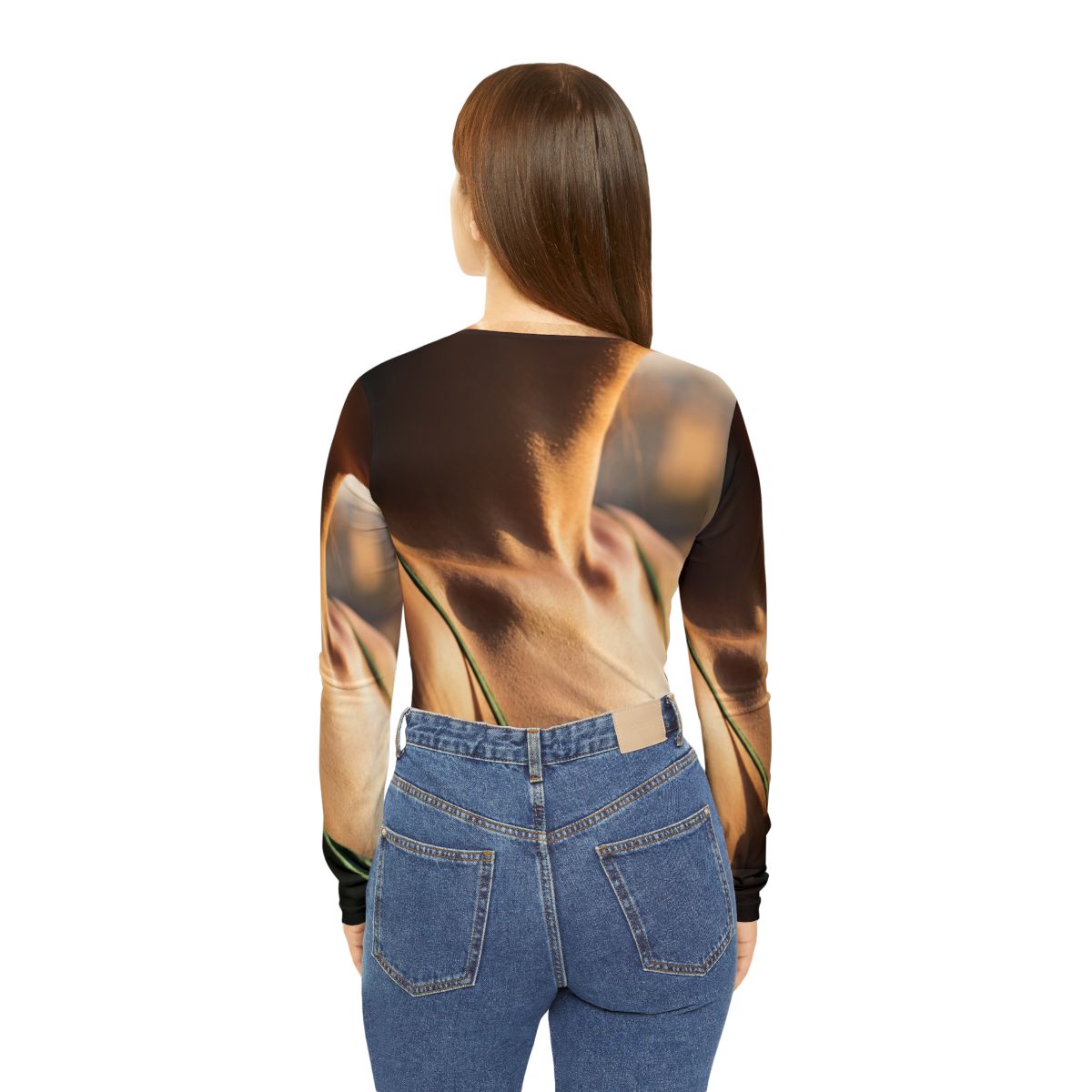 Women's Long Sleeve V-neck - Emerald Sun