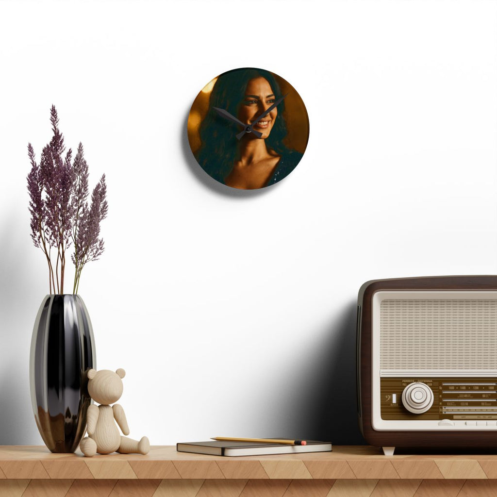 Acrylic Wall Clock - Midnight Radiance