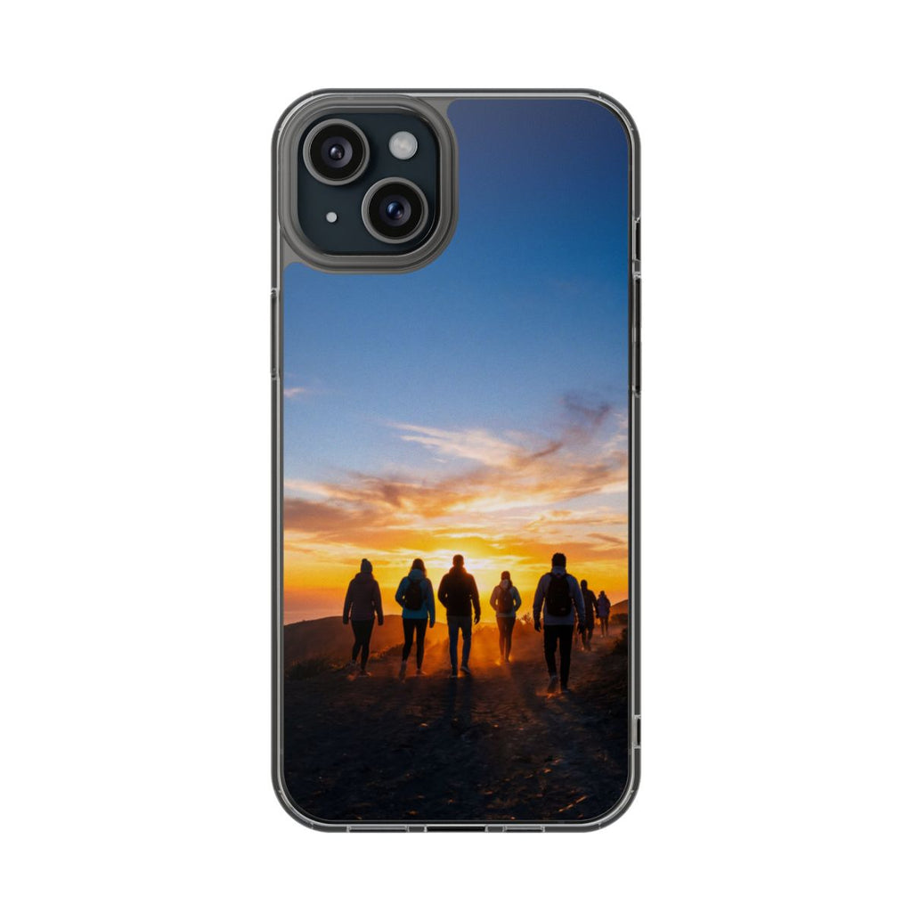 Clear Impact-Resistant Cases - Clear Phone Case - Sunset...