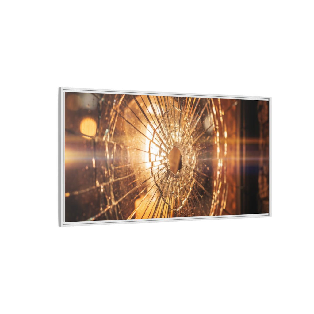 Framed Matte Canvas - Shattered Glass — White / 1.25"