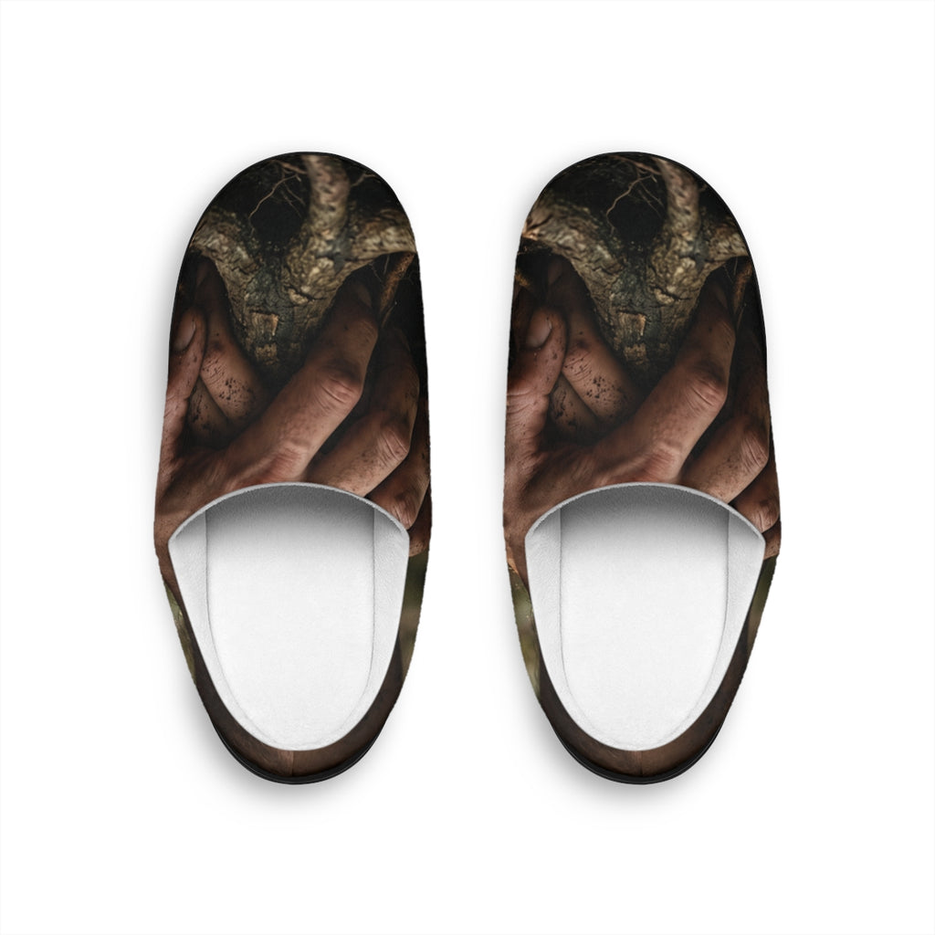 Women's Indoor Slippers Forest Root Art