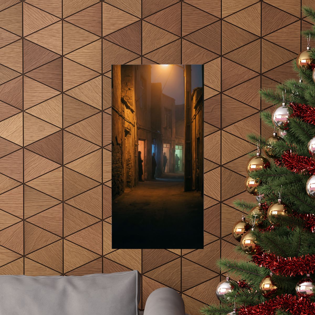 Matte Vertical Posters - Shadowed Alleyway Mystery Art Print...