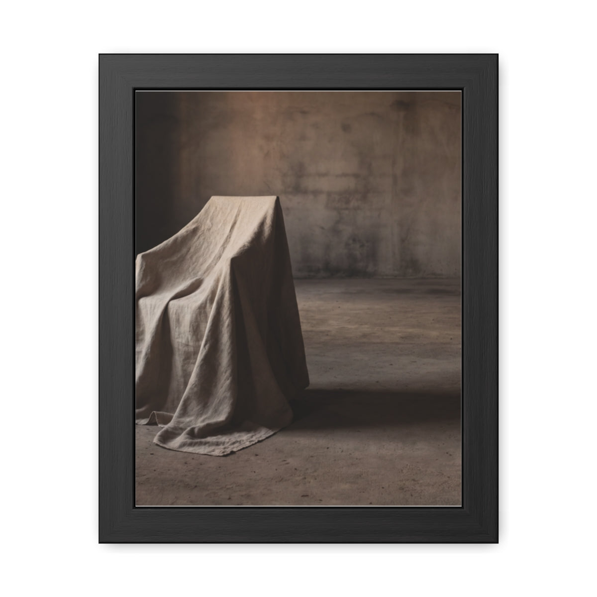 Framed Poster - Draped Minimalist Form — Portrait