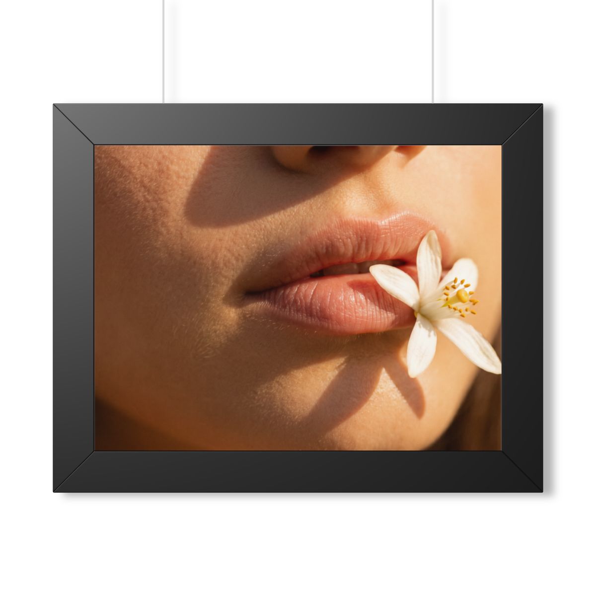 Framed Horizontal Poster - Golden Flora Panorama — Black......