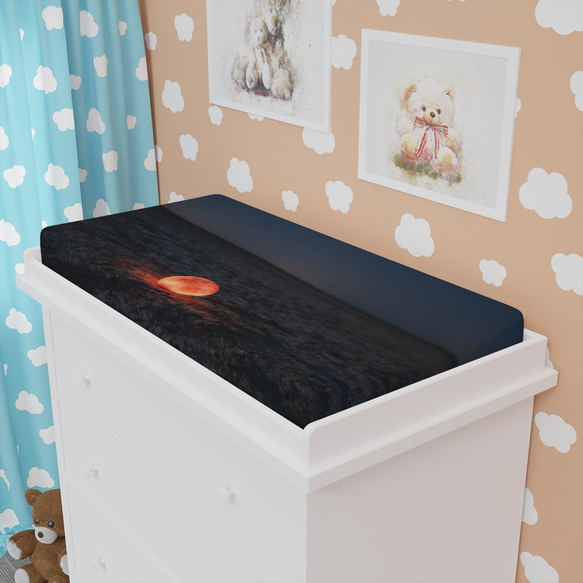 Celestial Desert Orb Baby Changing Pad Cover