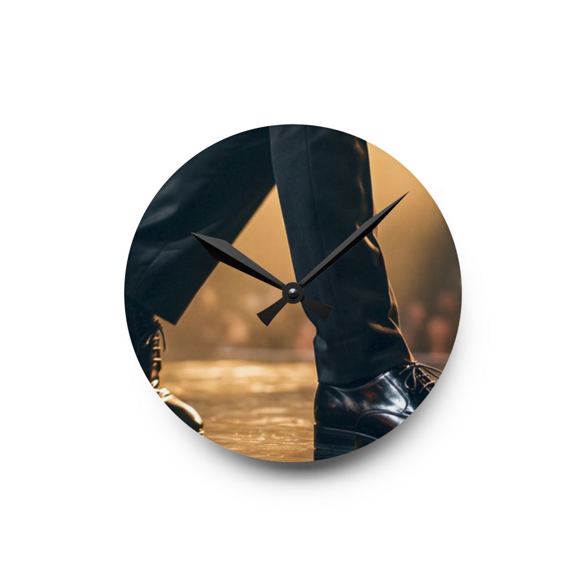 Acrylic Wall Clock - Runway Midnight Spotlight | Echovira...