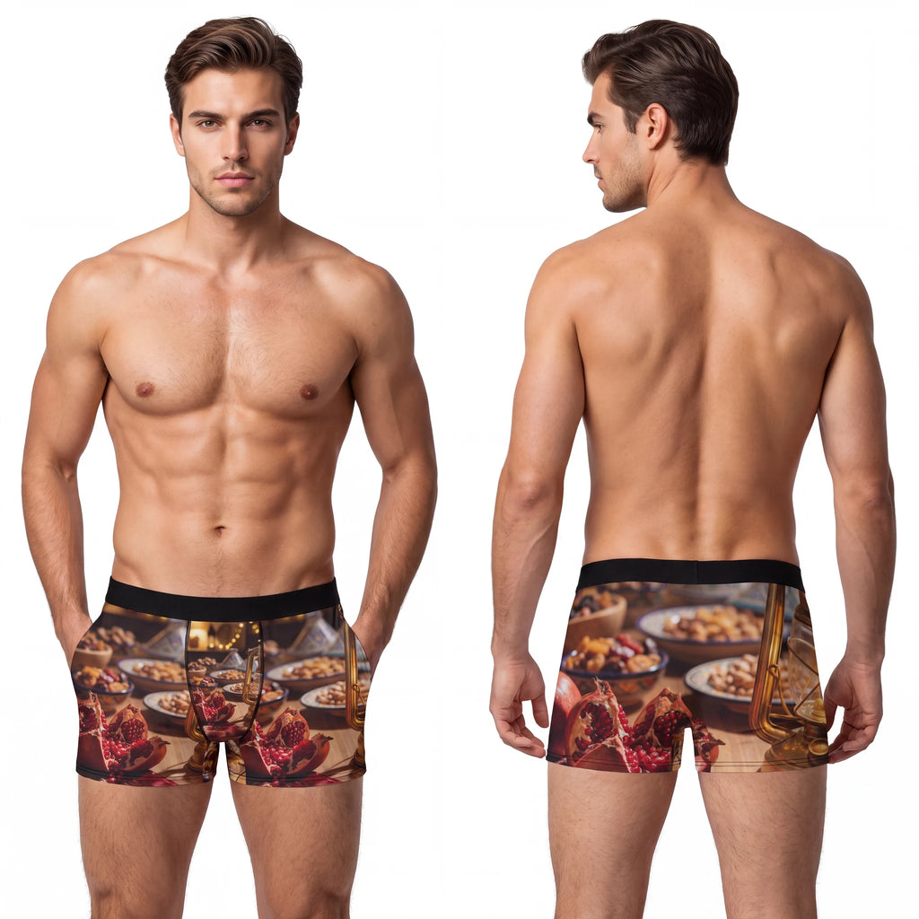 Men's Boxer Briefs - Amber Harvest Glow | Echovira Gallery