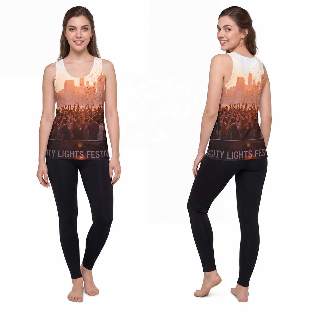 Unisex Tank Top - City Lights Festival | Echovira Gallery