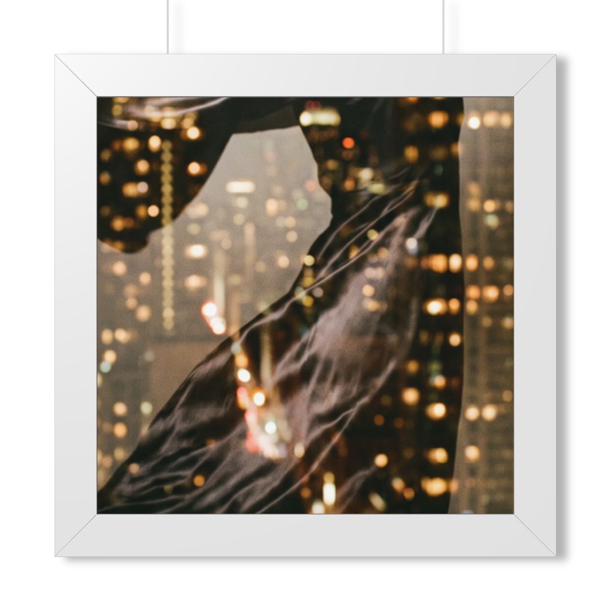 Framed Vertical Poster - Nocturnal City Metamorphosis Art —...