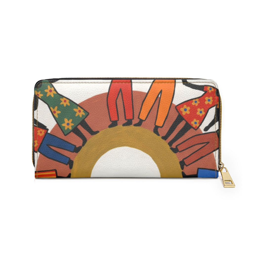 Zipper Wallet - Unity Mandala Folk Art | Echovira Gallery