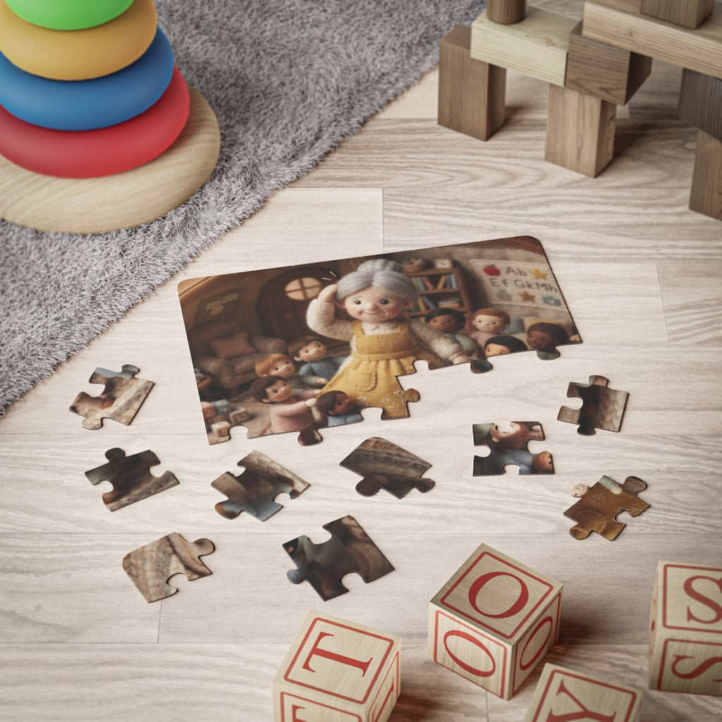 Kids' Puzzle, 30-Piece - Cozy Storybook Cottage Felted Art |...