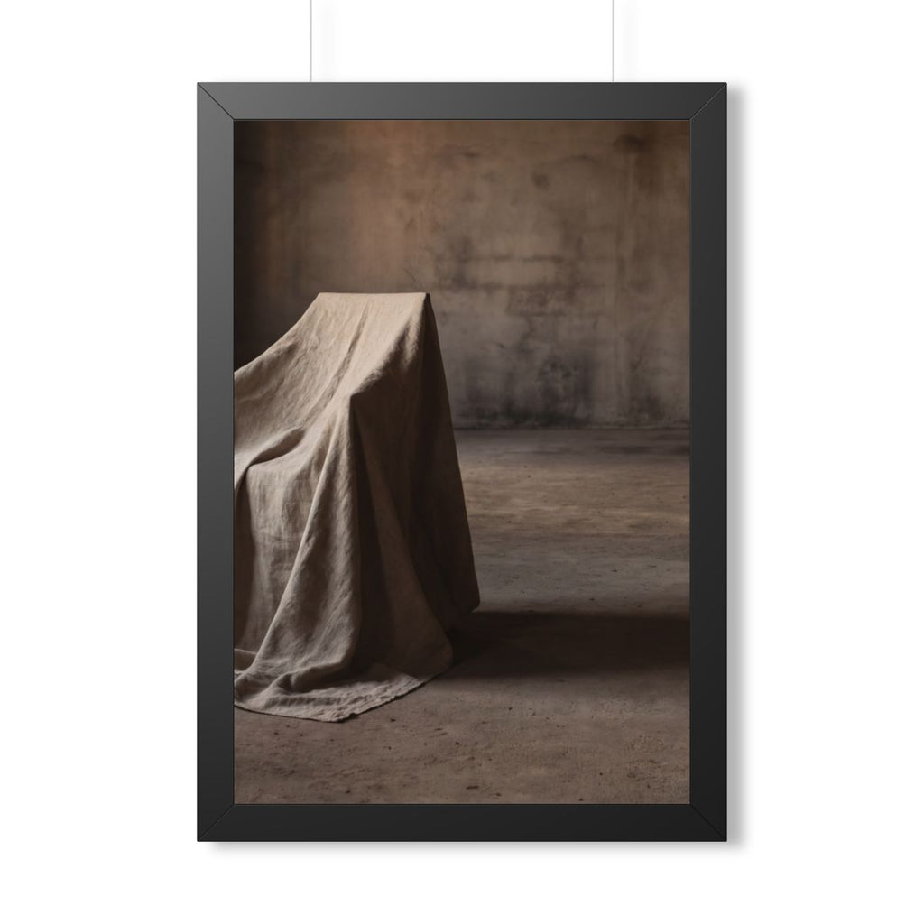 Framed Vertical Poster - Draped Silence Still Life Art... |...