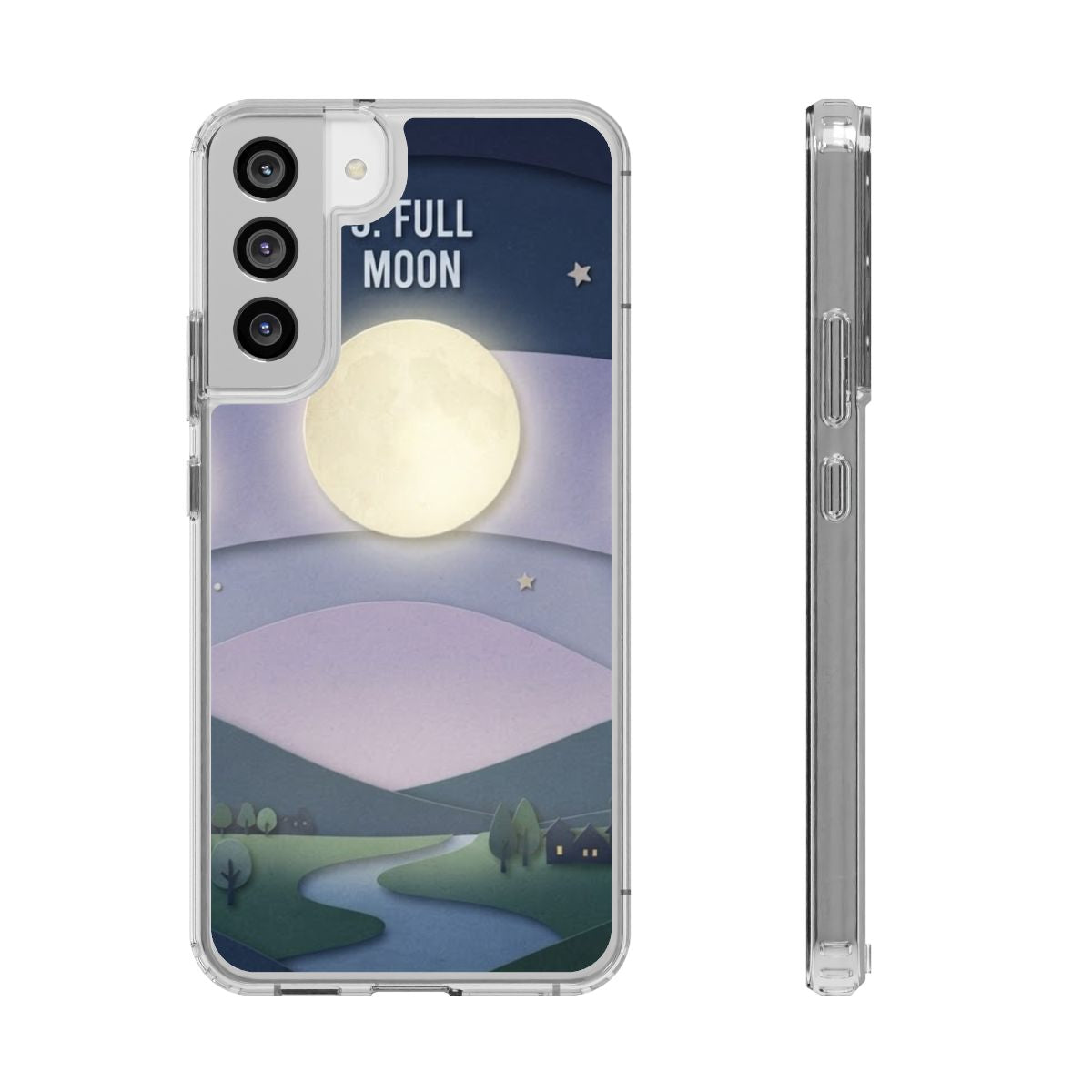 Clear Impact-Resistant Case - Moon | Echovira Gallery
