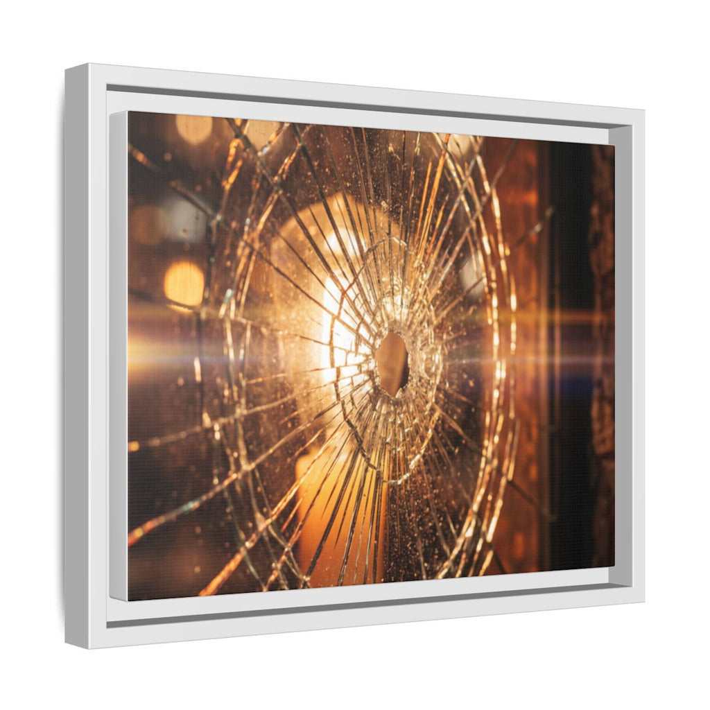 Framed Matte Canvas - Shattered Glass