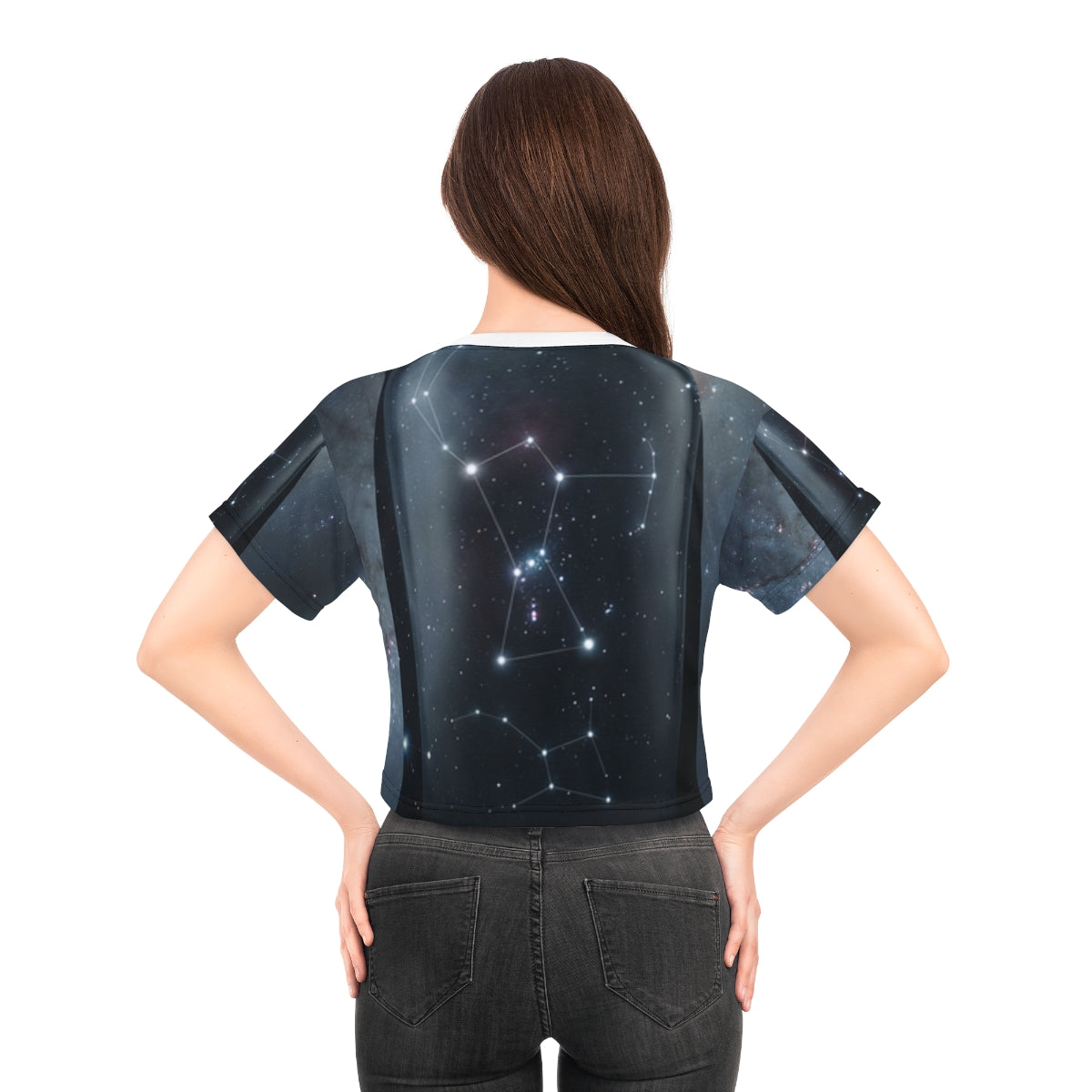 Crop Tee - Cosmic Sentinel Orion Constellation Art |...