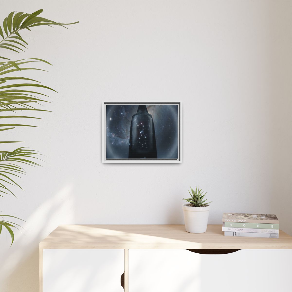 Matte Canvas, Framed - Cosmic Sentinel Orion Constellation...