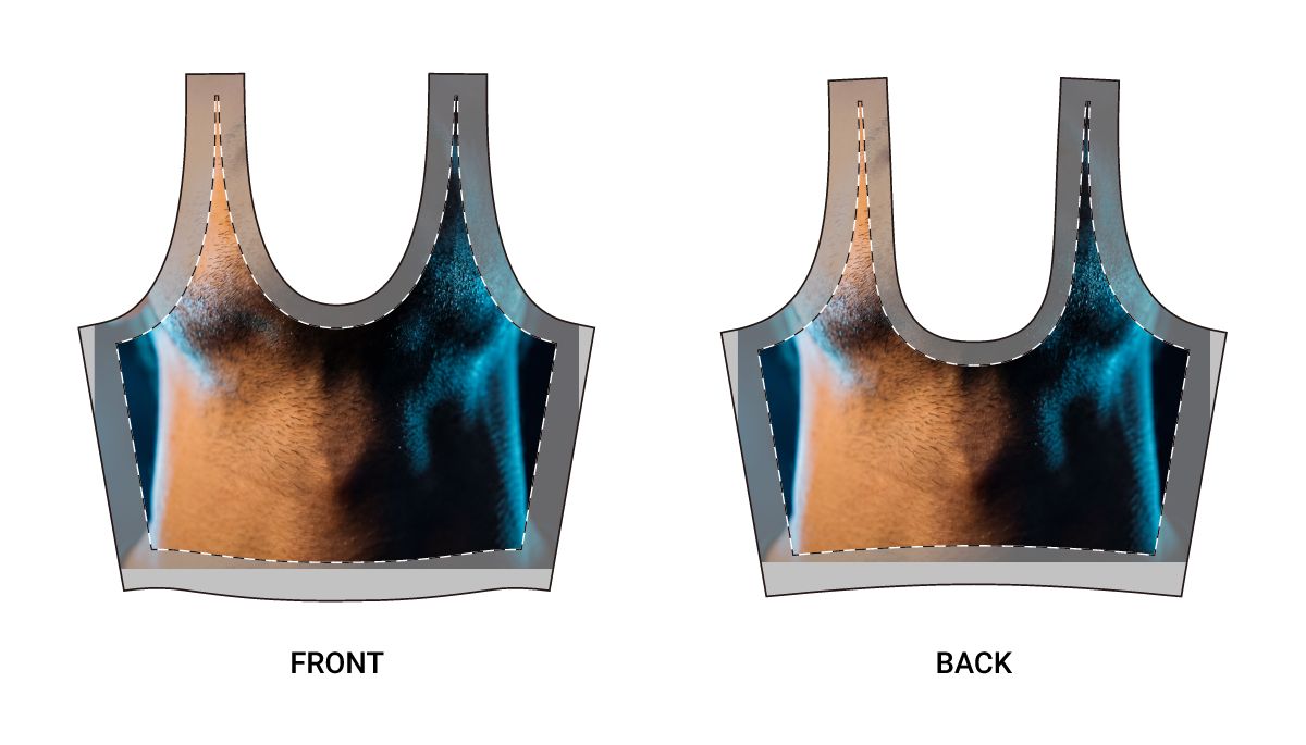 Sports Bra - Cinematic Neon Edge