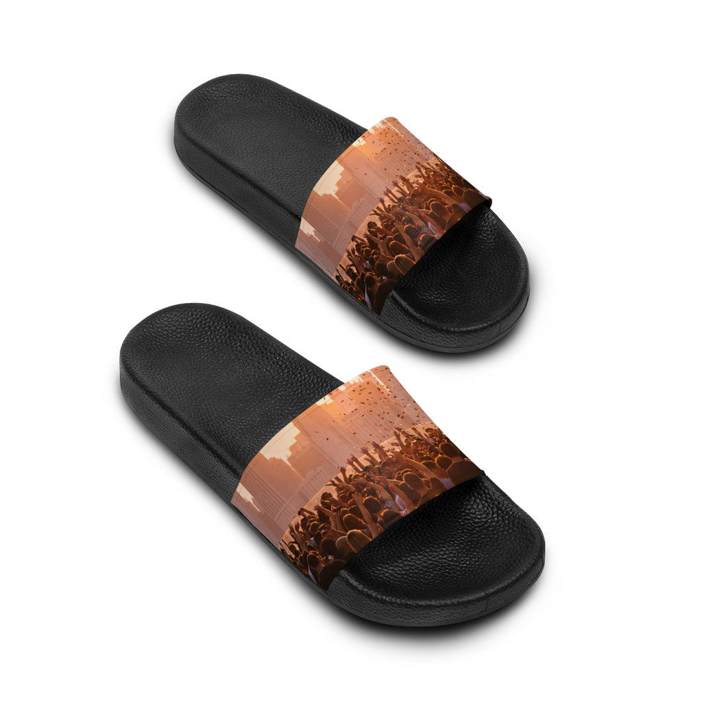 Women's Slide Sandals - City Lights | Echovira Gallery