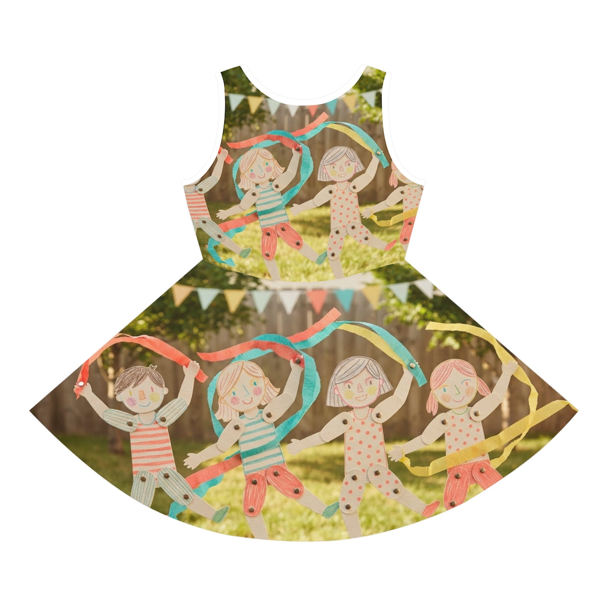 Girls' Sleeveless Sundress - Paper Garden Dancers... |...