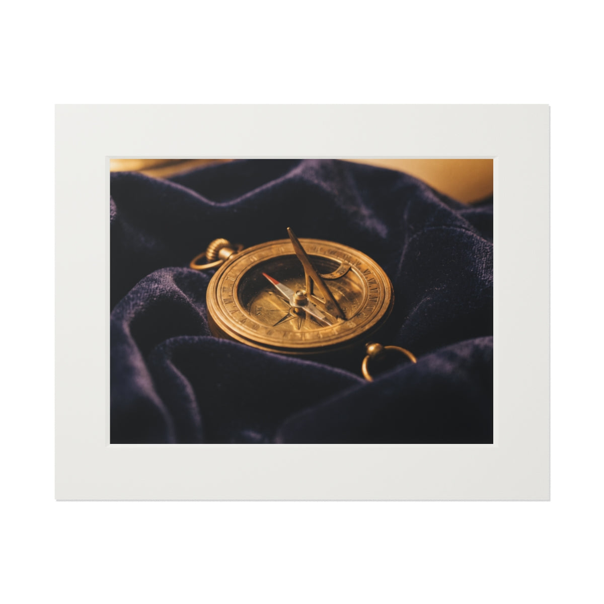Landscape Brass Sundial Compass Fine Art Print