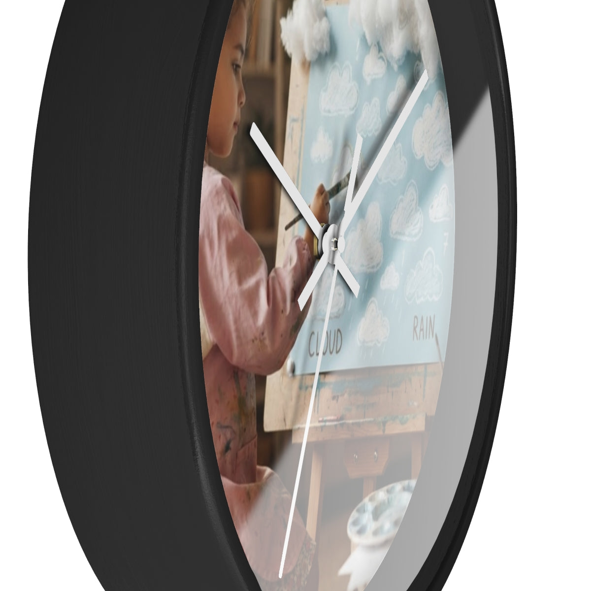 Wall Clock - Little Artist Cloud Painting Canvas | Echovira...