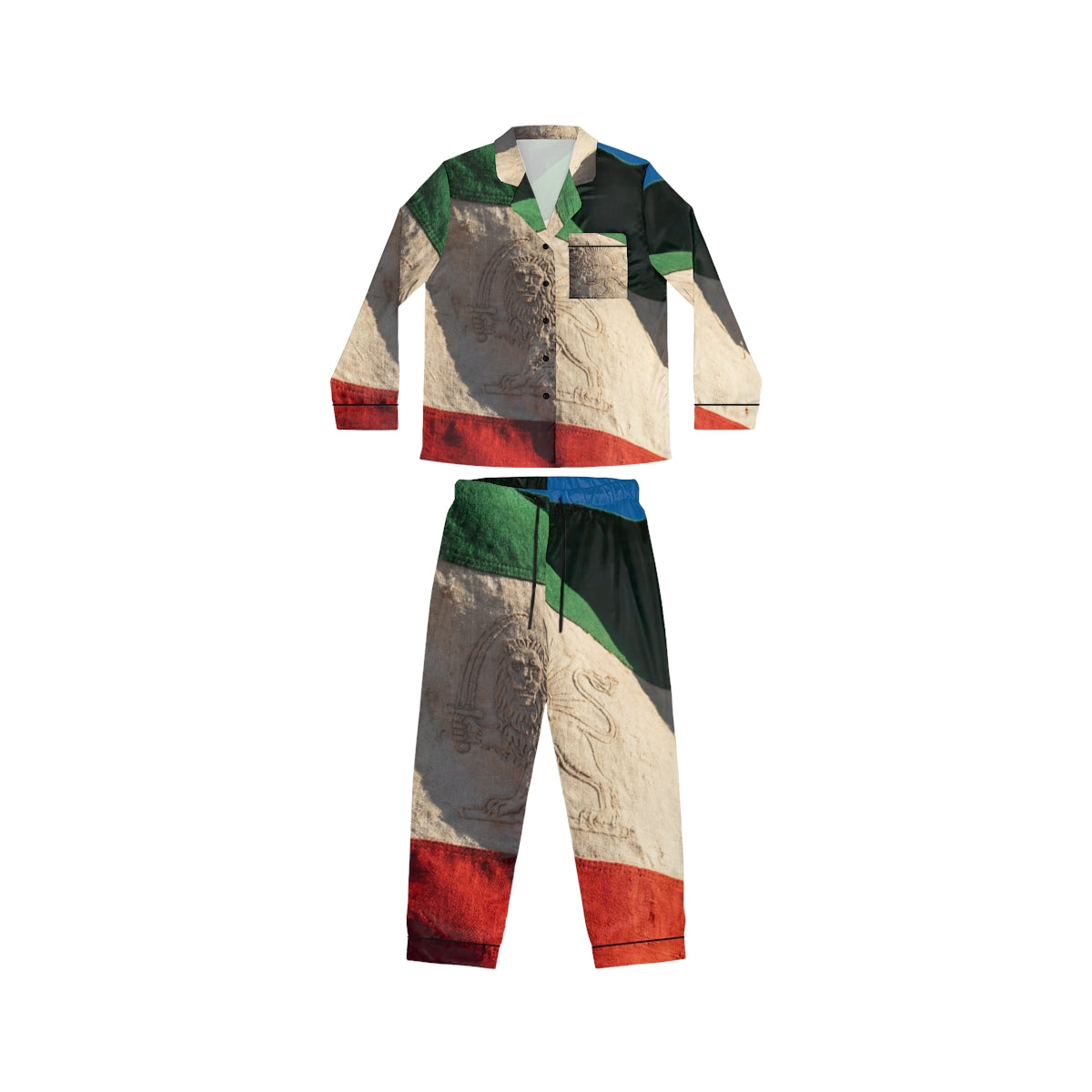 Women's Satin Pajamas - Emblem