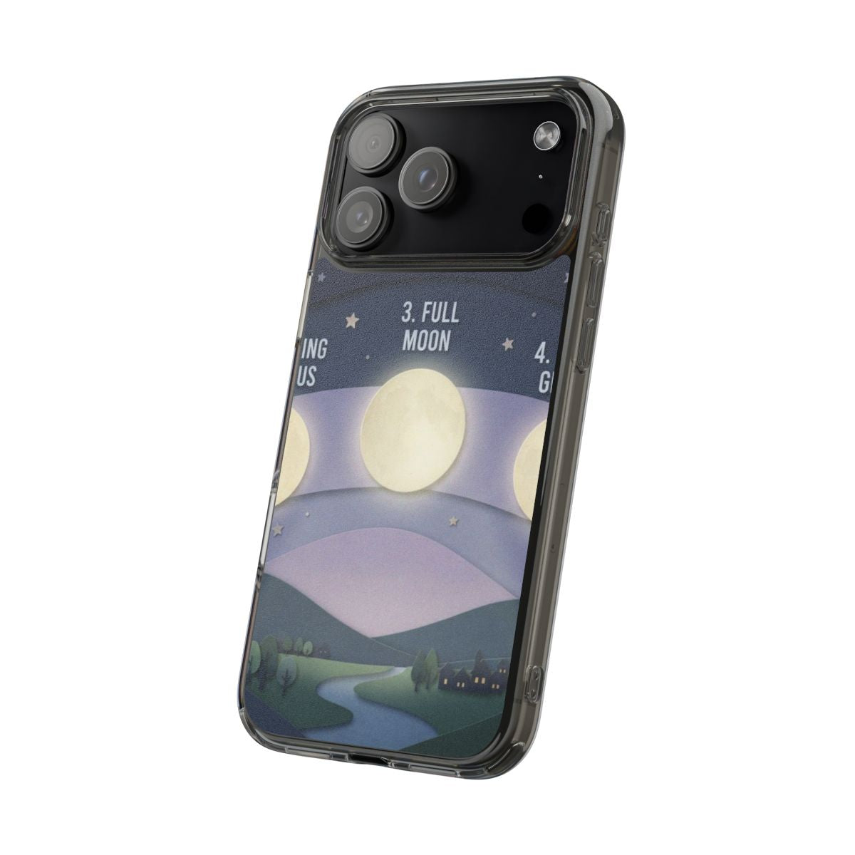 Clear Impact-Resistant Case - Moon | Echovira Gallery