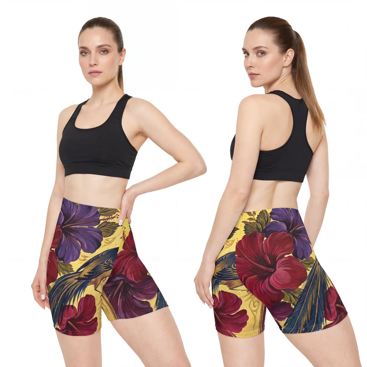 Shorts ciclistas para mujer - Gilded Songbird Bloom