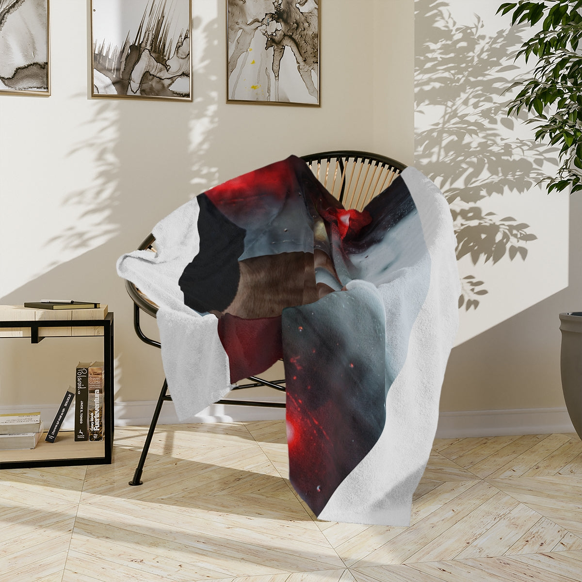 Velveteen Microfiber Blanket - Rainy City Glass Hand - Moody...