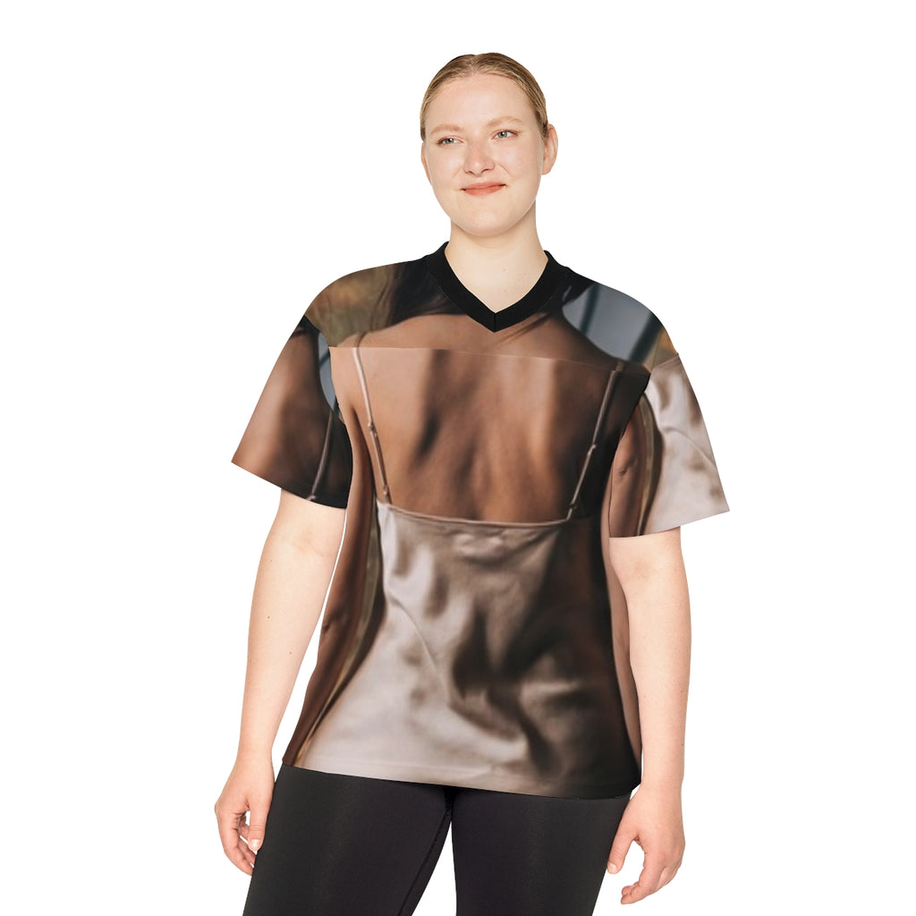 Unisex Football Jersey - Shimmering City Grid | Echovira...