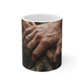 11oz White Mug with Forest Roots Art
