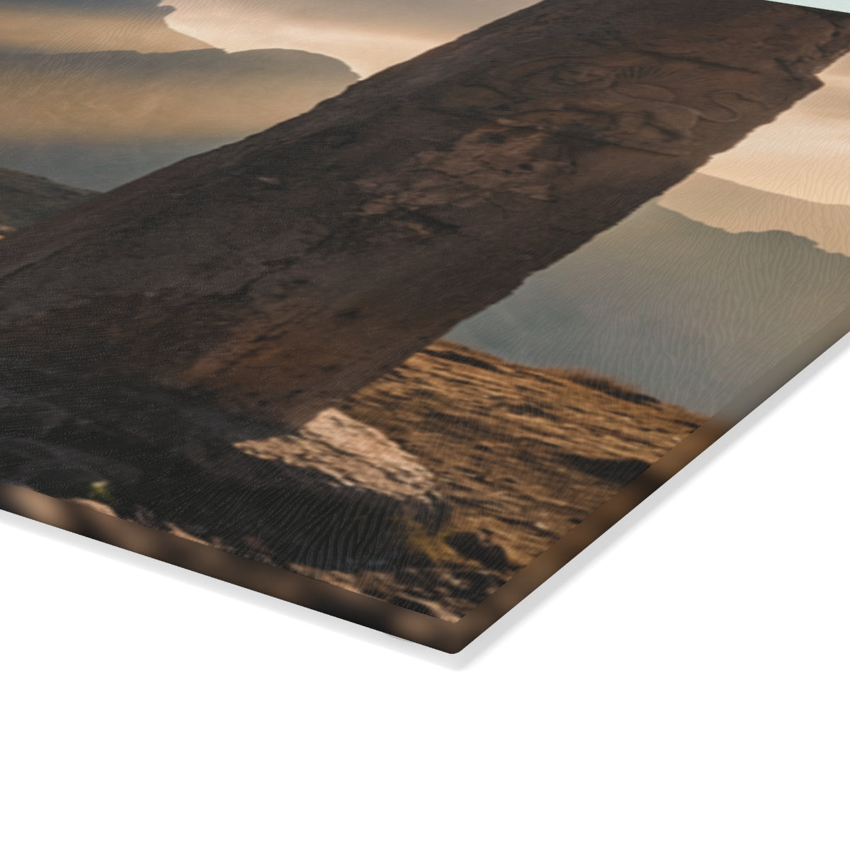 Glass Cutting Board - Mystic Peaks