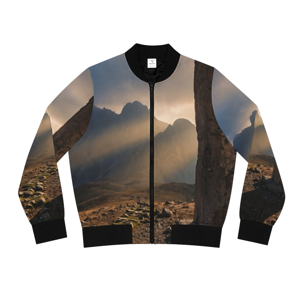 Women's Bomber Jacket - Mystic Monolith Ancient Persian... |...