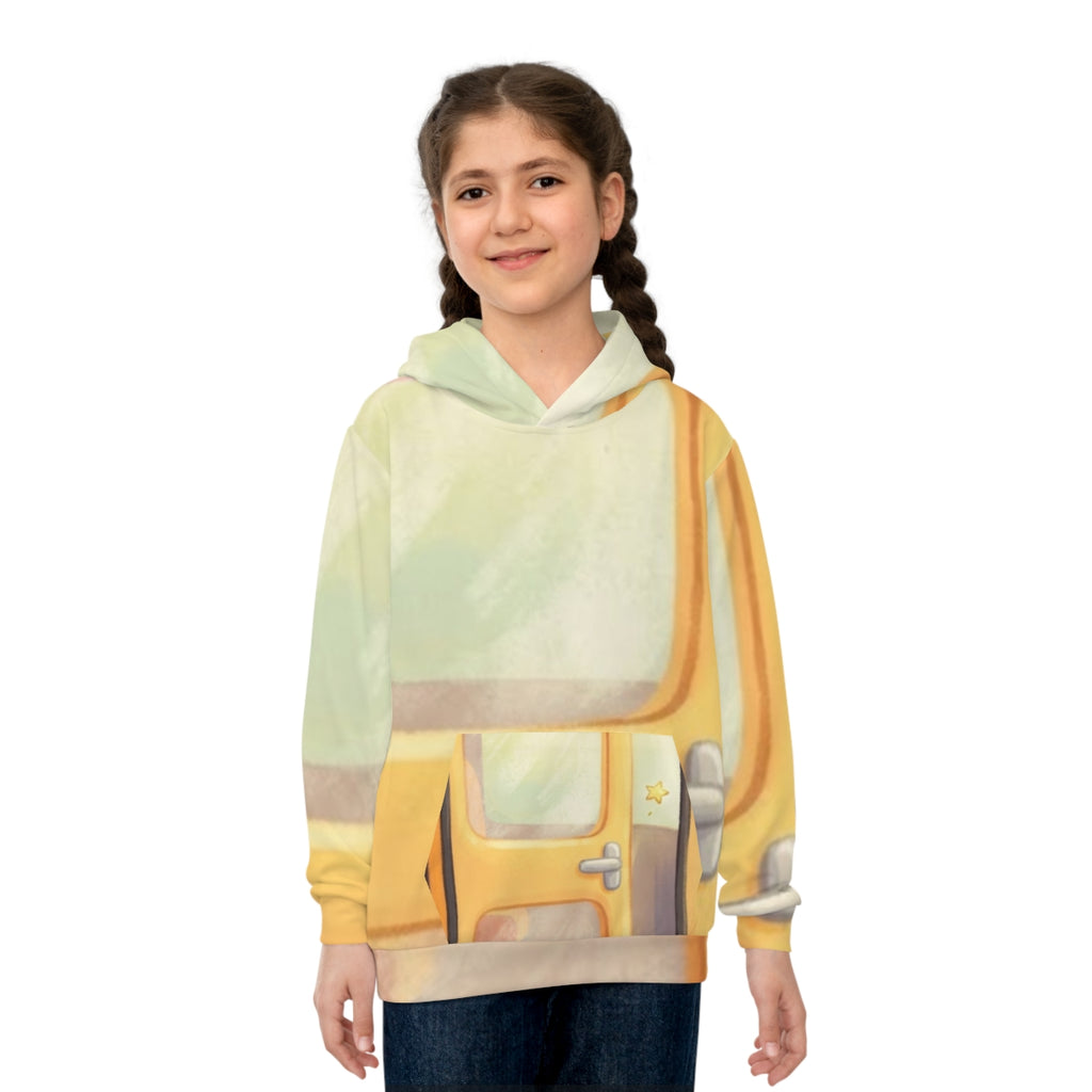 Children's Hoodie - Happy Morning Bus Pullover | Echovira...