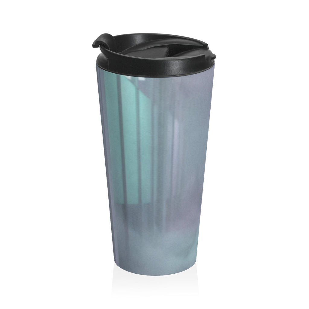 Stainless Steel Travel Mug - Liminal Corridor Fog Art Print...