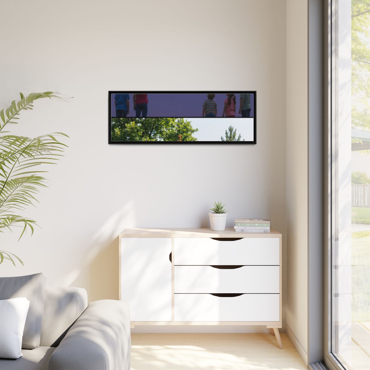 Matte Canvas, Framed - Stardust & Forest Discovery — Black /...